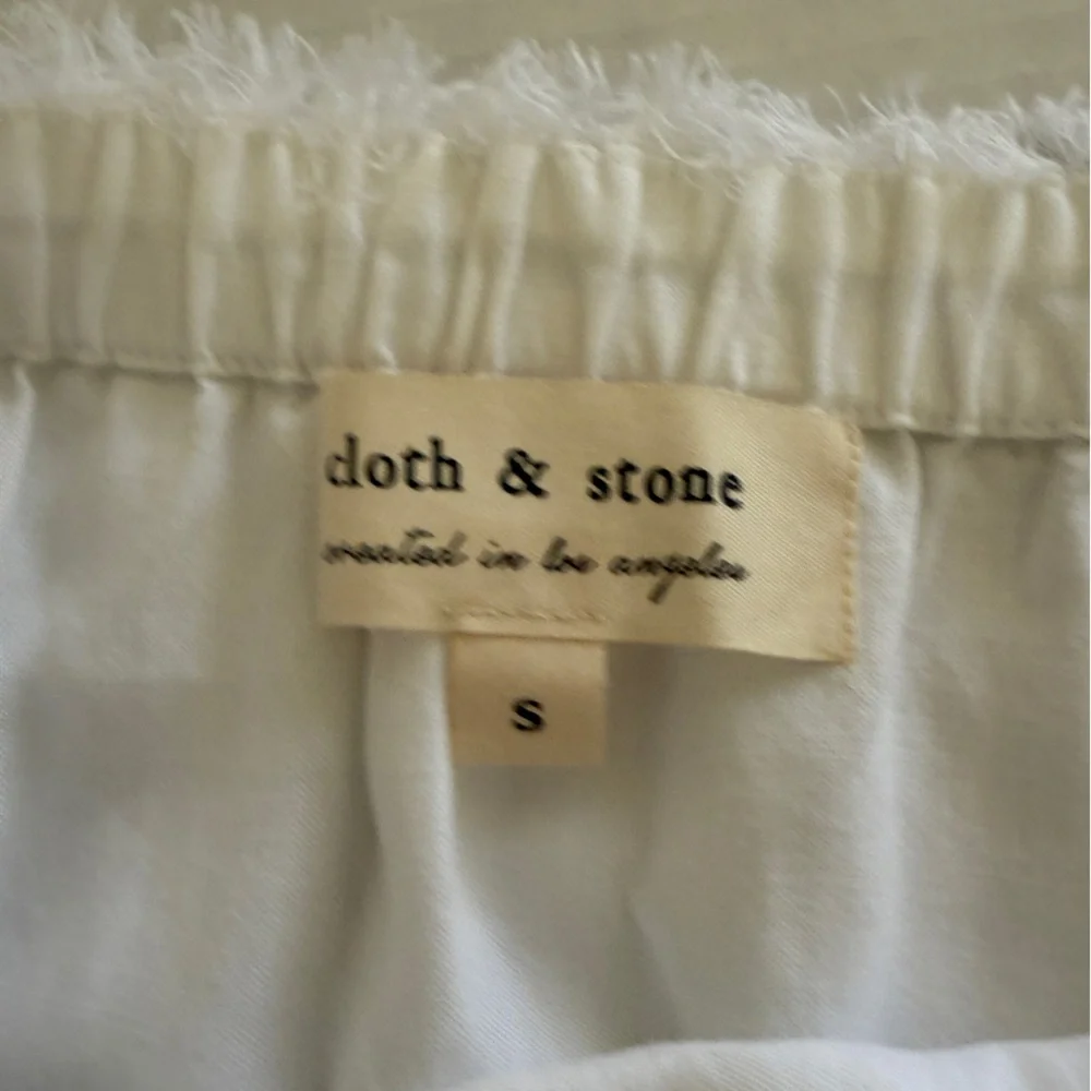 Anthropologie Cloth & Stone Women’s white Strapless‎ Jumpsuit Size S